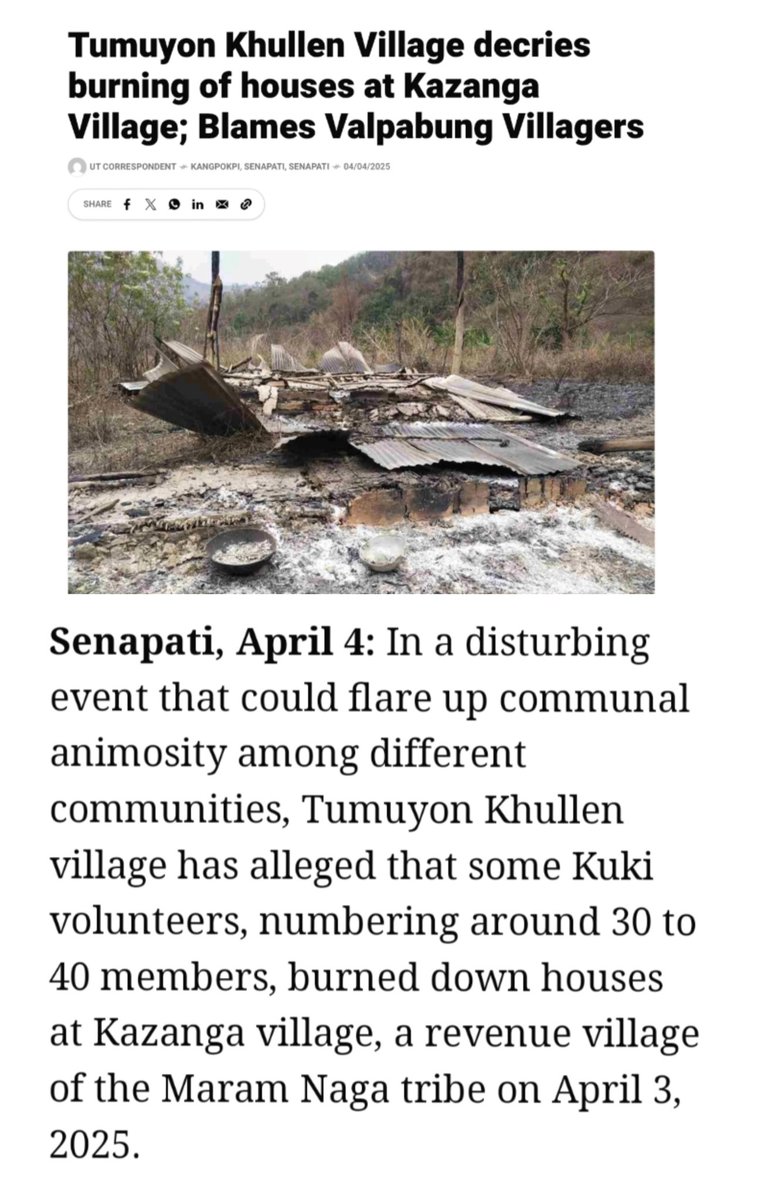 Tongjei_Maril's tweet photo. #Breaking 
#KukiThugs from Leilon Vaiphei village abducted the Chief of Konsaram Lungwiram, a Liangmai village under Kangchup-Geljang sub-division in Kangpokpi district.
After Maram tribe two days ago,  #Kukis reignited against Liangmais now.
#KukiWarCrimes
#Manipur https://t.co/TwoDBNggkk