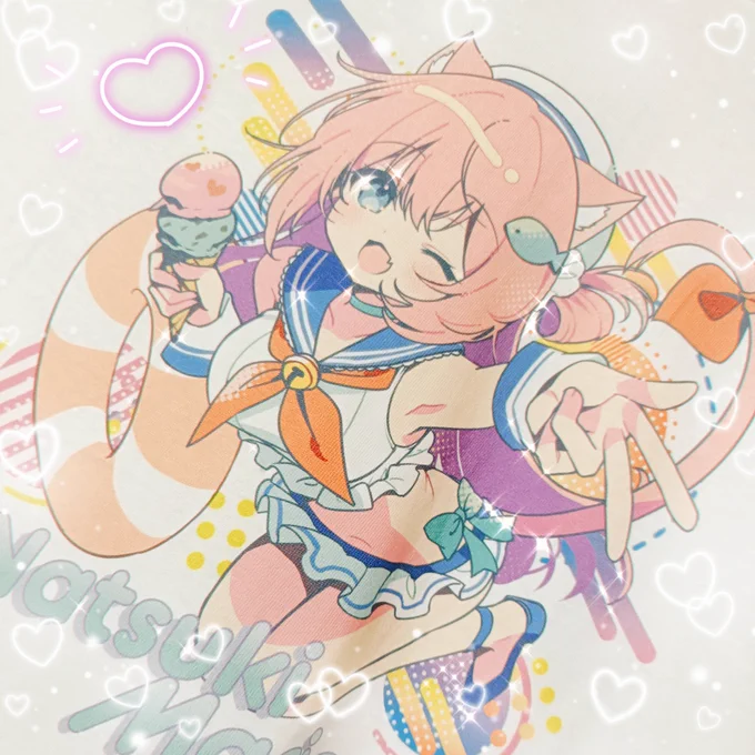 #夏月ウェブポン【激レア賞】Tシャツです!以前描いたあかねちゃんをウェブポン用にポップに着彩しました背景や文字のデザインも爽やかかわいくして頂いてます!今年の夏はこれを着て過ごして貰えたら嬉しいです▼販売ページはこちら▼ 