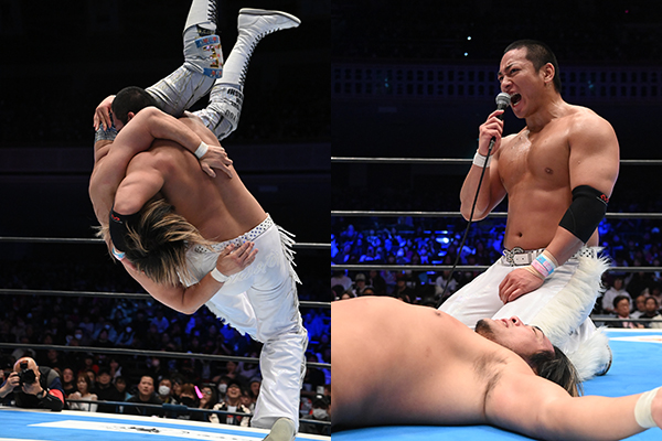 njpw1972's tweet photo. 【4.5両国大会・第3試合】

棚橋弘至ファイナルロード～継（つなぐ）

「棚橋さん、俺の選択肢はたった一つだ。新日本プロレス、本隊こそが聖域だ！」

Second Chapterで棚橋に勝利した海野がアンサー！

★新日本プロレス・スマホサイトで詳報中！
https://t.co/znJdMB9vJu

#njSG https://t.co/WpTA0hBAhN