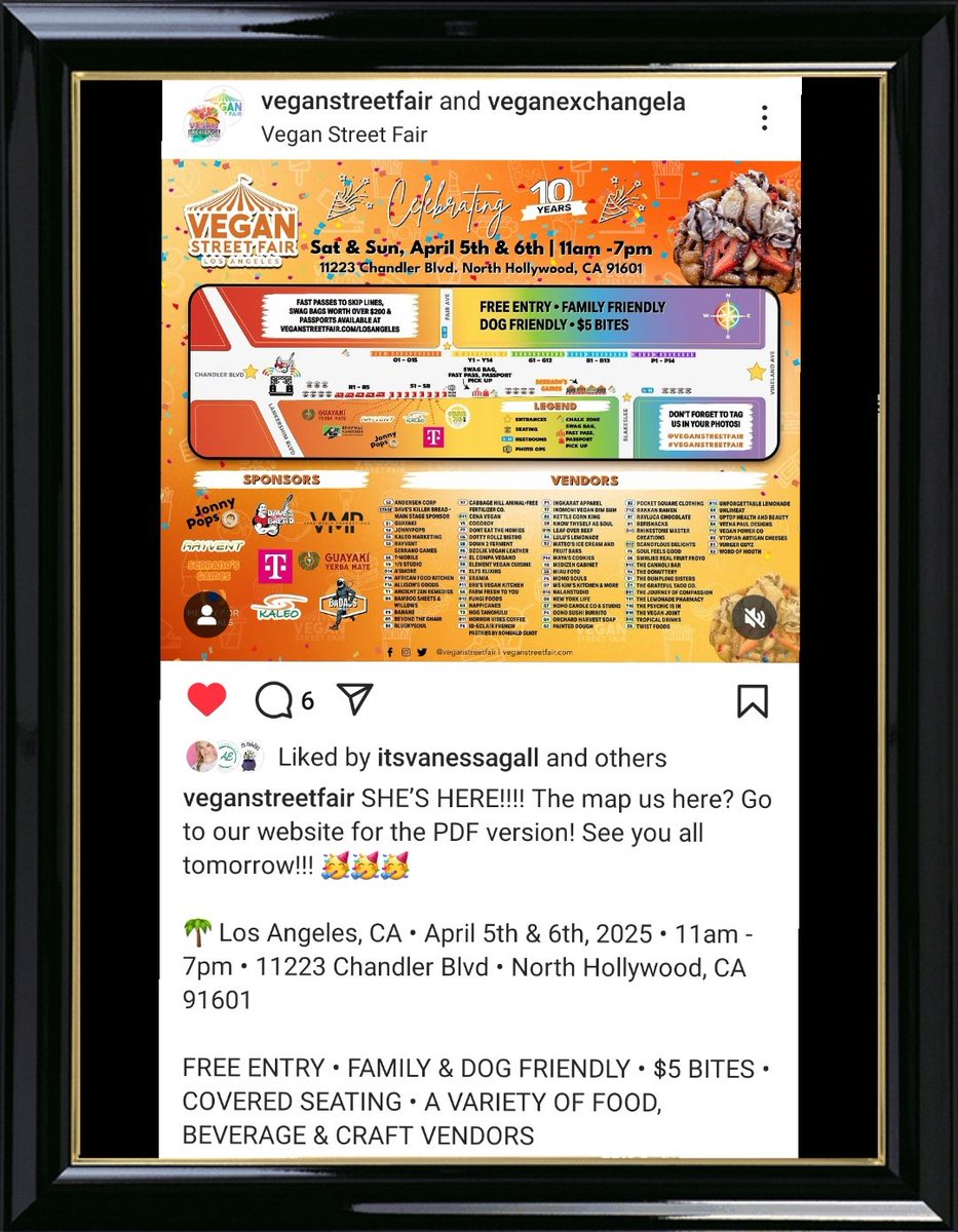 NiceLadyAndrea's tweet photo. Yay! The map is here!  Repost from @VeganStreetFair &amp; @veganexchangela ! 🥳

Be sure to say, "Hi Andrea!" when you see me helping out at the @ErbsKitchen ❤ booth this Sunday from 11am-7pm! (They're all the way here from Las Vegas!)

Don't forget to get your #SwagBag!  💰 https://t.co/EfFG6x8xSi