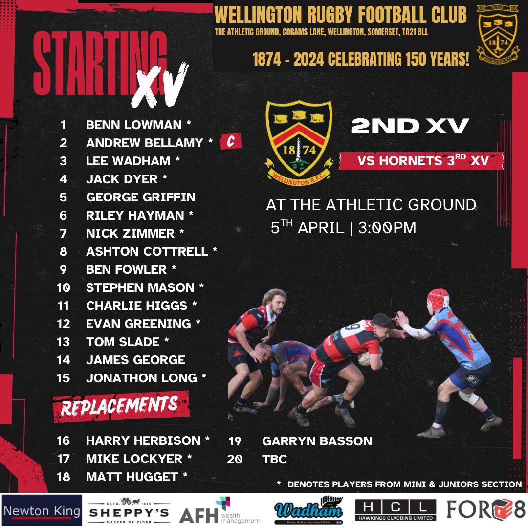 WRFC squads are up for today #150 ❤️🖤
<a href="/swsportsnews/">South West Sports News</a> <a href="/AroundWelly/">Around Wellington</a>