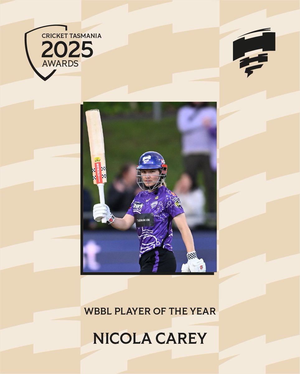 Nicola Carey is awarded the Hobart Hurricanes WBBL|10 Player of the Year!