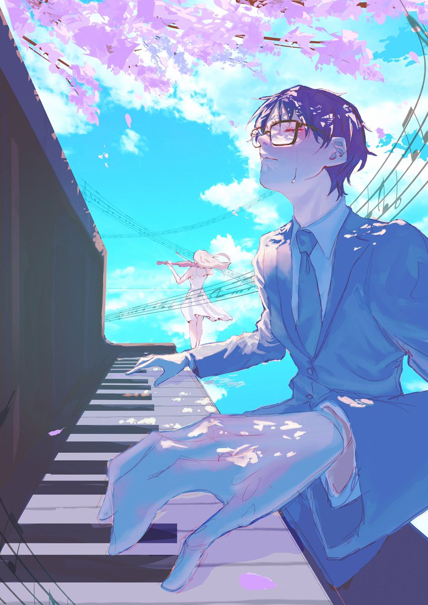 四月は君の嘘
 #いらすと  #絵描きさんと繫がりたい