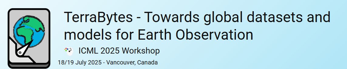 🚨 Call for Papers! 🌍🛰️
TerraBytes 2025 is now accepting submissions! Join us to explore the intersection of ML and Earth observation.
📅 Workshop at #ICML2025
📝 Deadline:  May 16th, 2025
🔗 More info: terrabytes-workshop.github.io
#MachineLearning #EarthScience #RemoteSensing