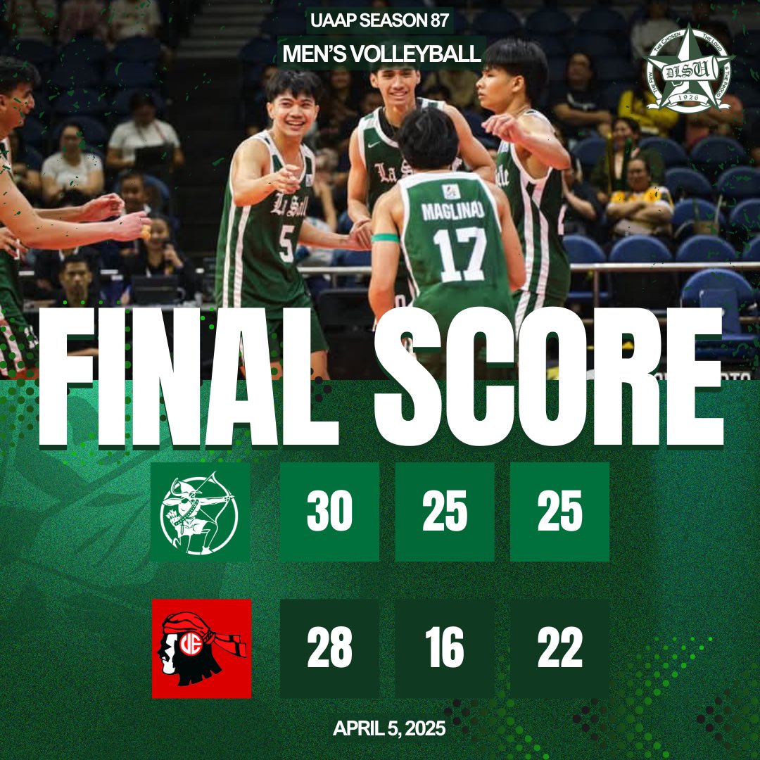 WARRIORS DEFEATED 💚

The DLSU Green Spikers secure another win after defeating the UE Volleyball Team (3-0). 🏹

Photo: DLSU Sports - Mark Bulaong

#AnimoLaSalle 
#DLSUGreenSpikers
#DLSUAnimoSquad
#ASDigitalCheerleader