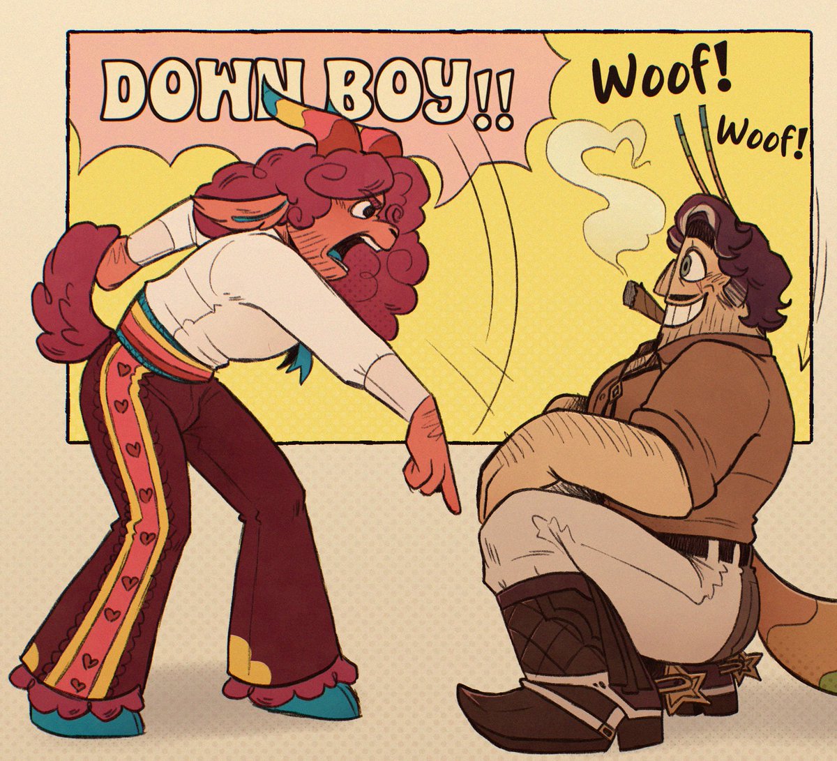 Qelo_draws's tweet image. I wanted to make the trend with my Shipp 🦂❤️🐐
@ClownGoat_ 

#DOWNBOY #oc #puppetoc #cowboy