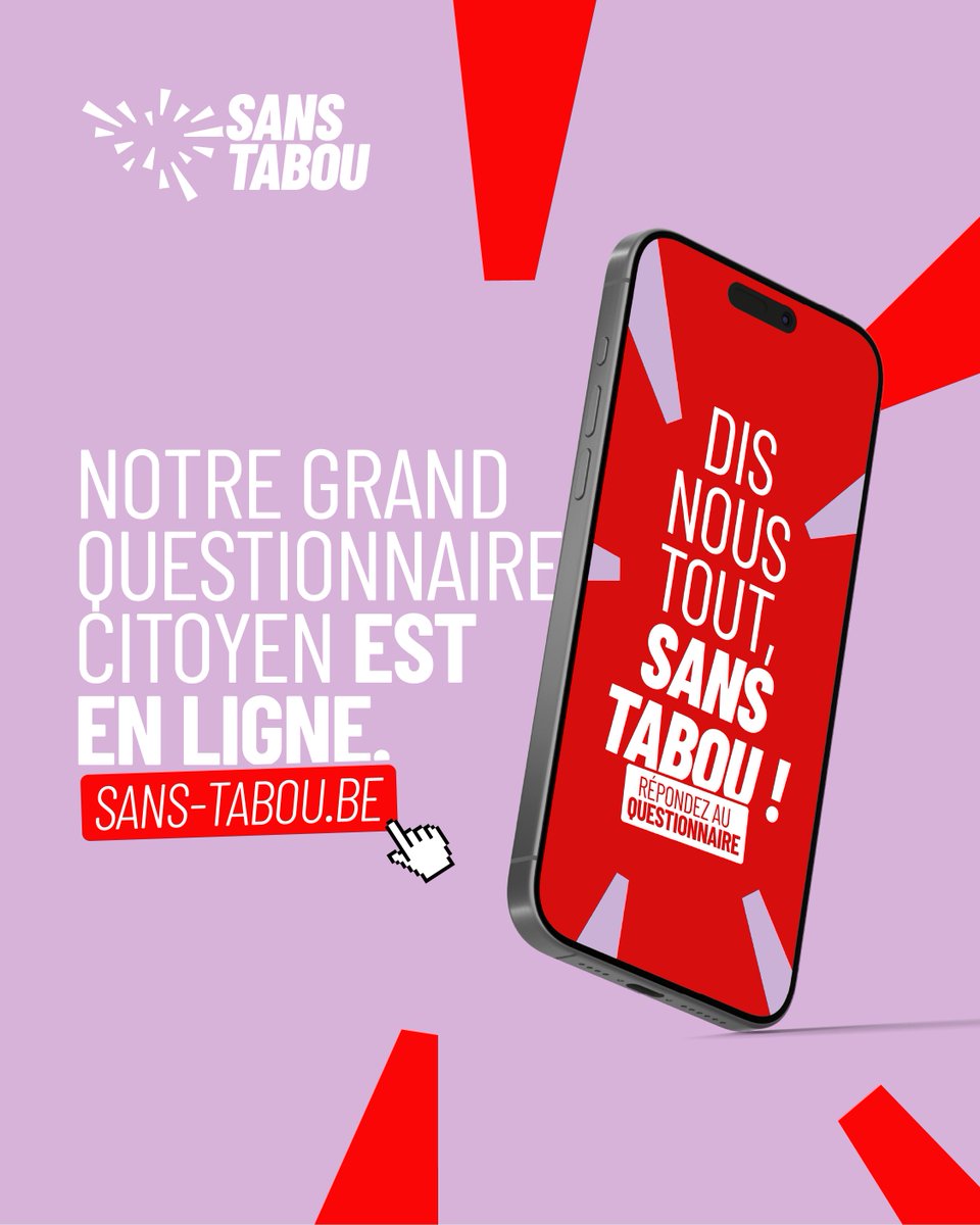 📲 Après les débats sur le terrain, place à la refondation en ligne !

Le 22 mars, vous étiez plus de 2.500 à participer aux rencontres Sans Tabou partout en Wallonie et à Bruxelles. Des échanges francs, des idées fortes, des colères, des espoirs.

Aujourd’hui, on continue :
👉