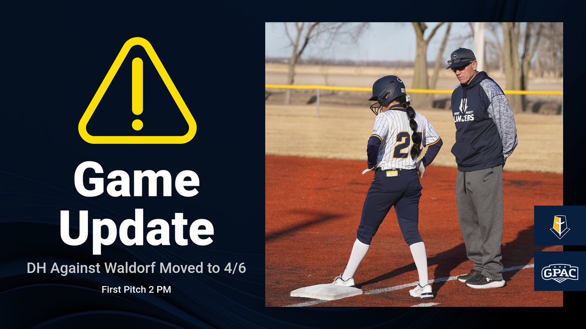 Our double header against Waldorf has been moved to Sunday, April 6th, with first pitch at 2 PM.