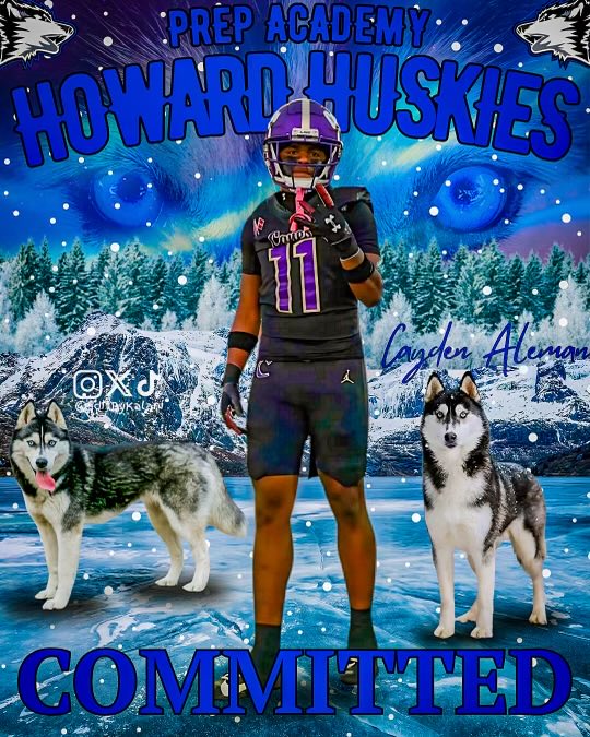 God bless the Husky family has been blessed with a young man who will become a tremendous student athlete with the opportunity to play at the next level Coach Howard✅🏈🙏🏿🐐🔥