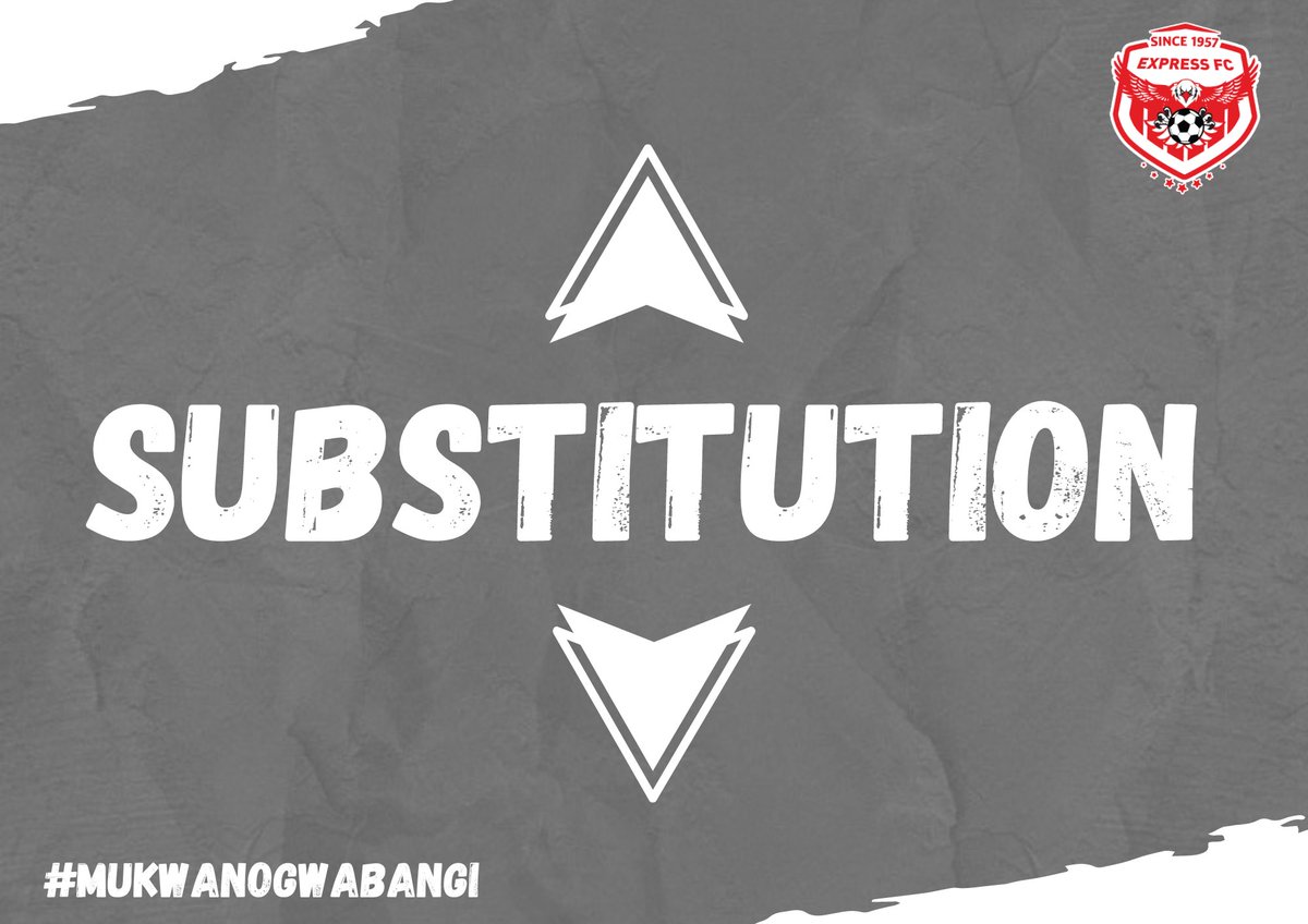 ExpressFCUganda's tweet photo. 69' | SUBSTITUTION
β©οΈ Ssenyonjo
π Ssenjogera
βͺοΈπ€|| 0οΈβ£-0οΈβ£
#SUPL || #MD22 || #MAREXP https://t.co/QX76nQO3lU