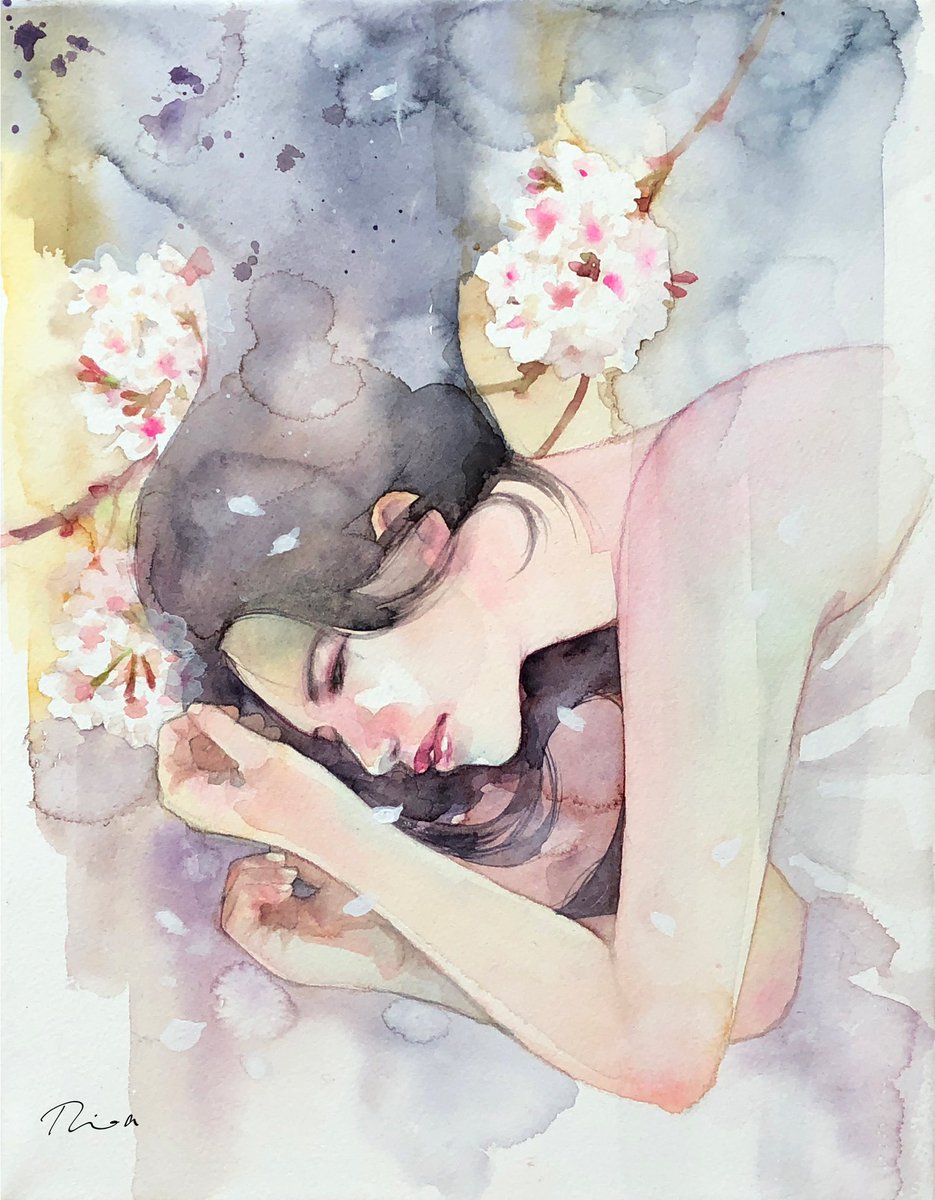 「#桜の作品でTLにも桜を咲かせましょう 」|綾坂璃緒(雛希ゆた)のイラスト