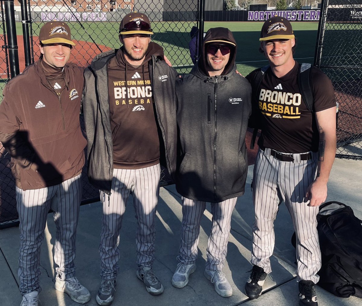 Blue Storm Class of 2023 <a href="/turnerdoran1/">Turner Doran</a> <a href="/MattMaloney22/">Matt Maloney</a> <a href="/mikemaloney44/">Michael Maloney</a> <a href="/akers2021/">ChrisAkers2021</a> taking on Northwestern University 🔵🌪️⚾️