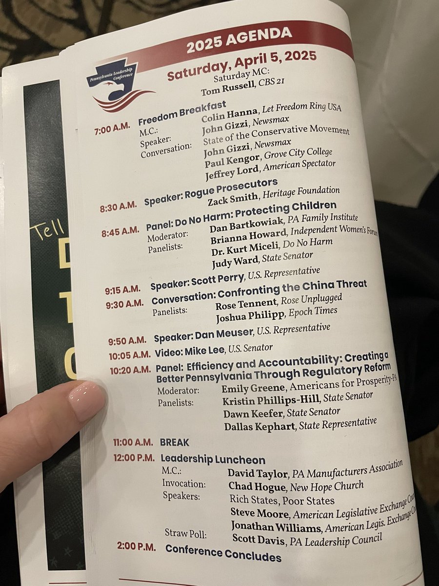 Ash8156's tweet image. .@EmilyRoseGreene taking the stage to talk #REINS with unmatched champions @SenatorKristin, @dwkeefer &amp;amp; Rep. Kephart. A shout to @BasedMikeLee for addressing @LeadPA’s #PLC2025. We can do this, PA &amp;amp; ‘Merica.