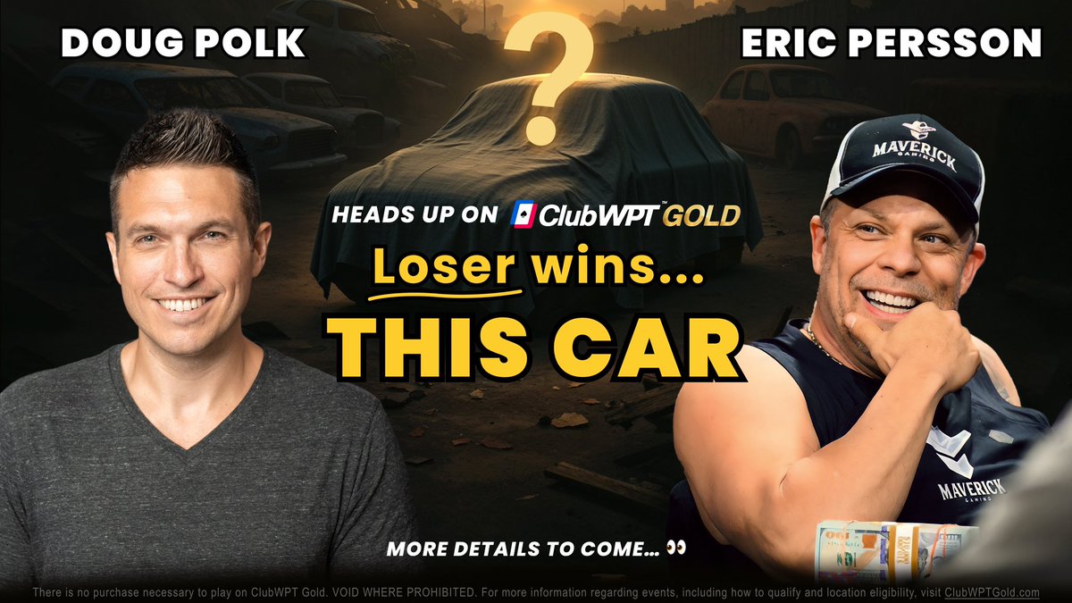 🚨THE HEADS UP MATCH IS ON🚨

<a href="/DougPolkVids/">Doug Polk (Code Doug)</a> vs <a href="/IAmMaverick888/">Eric Persson</a> 

11am PT/2pm EST ⏰