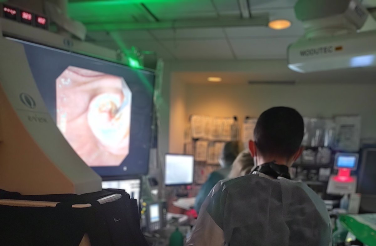 Our AE Fellow Fadi Hawa completing a single session EDGE! <a href="/OSUWexMed/">The Ohio State University Wexner Medical Center</a> <a href="/OSUCCC_James/">The James</a> #LivinOnTheEdge