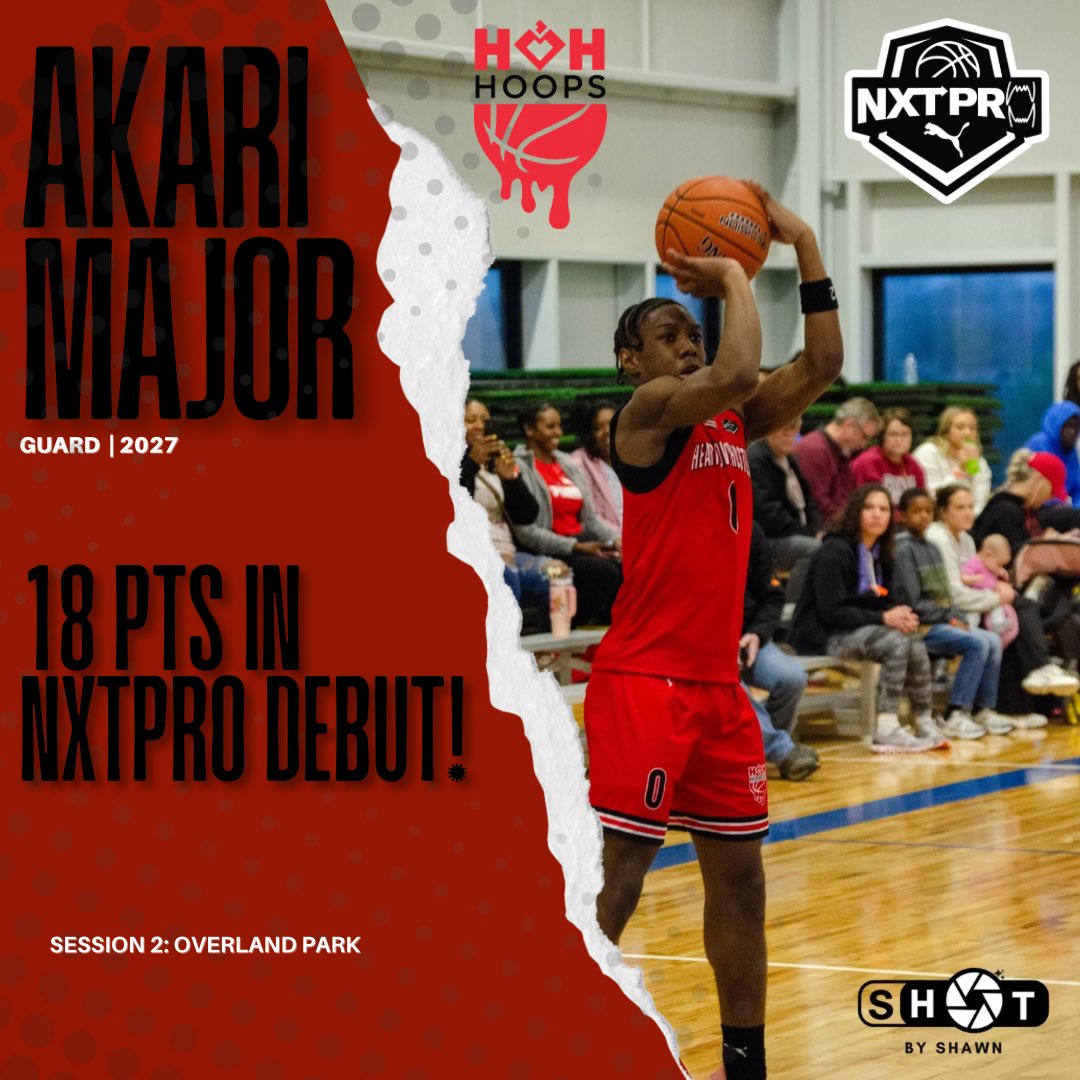 Heart Over Hustle (@hoh_hoops) on Twitter photo <a href="/akarimajor22/">Akari Major</a> lead the team with a great start in the @nxtpro_hoops @pumahoops debut!
#BeTheNXTPRO <a href="/akarimajor22/">Akari Major</a> lead the team with a great start in the @nxtpro_hoops @pumahoops debut!
#BeTheNXTPRO