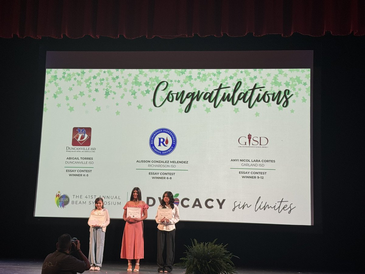 Jose Pinter (@josepinter1) on Twitter photo Hey Duncanville ISD we have some winners at BEAM!!! Congratulations <a href="/DvilleBESL/">Duncanville ISD Language Acquisition</a> <a href="/MrAlvarezTeachr/">Mr. Francisco J. Alvarez Gabriel</a> <a href="/FairmeadowsElem/">Fairmeadows Elementary</a> <a href="/Reed_Middle/">Reed Middle School</a> #BEAM41 #advocacysinlimites Hey Duncanville ISD we have some winners at BEAM!!! Congratulations <a href="/DvilleBESL/">Duncanville ISD Language Acquisition</a> <a href="/MrAlvarezTeachr/">Mr. Francisco J. Alvarez Gabriel</a> <a href="/FairmeadowsElem/">Fairmeadows Elementary</a> <a href="/Reed_Middle/">Reed Middle School</a> #BEAM41 #advocacysinlimites
