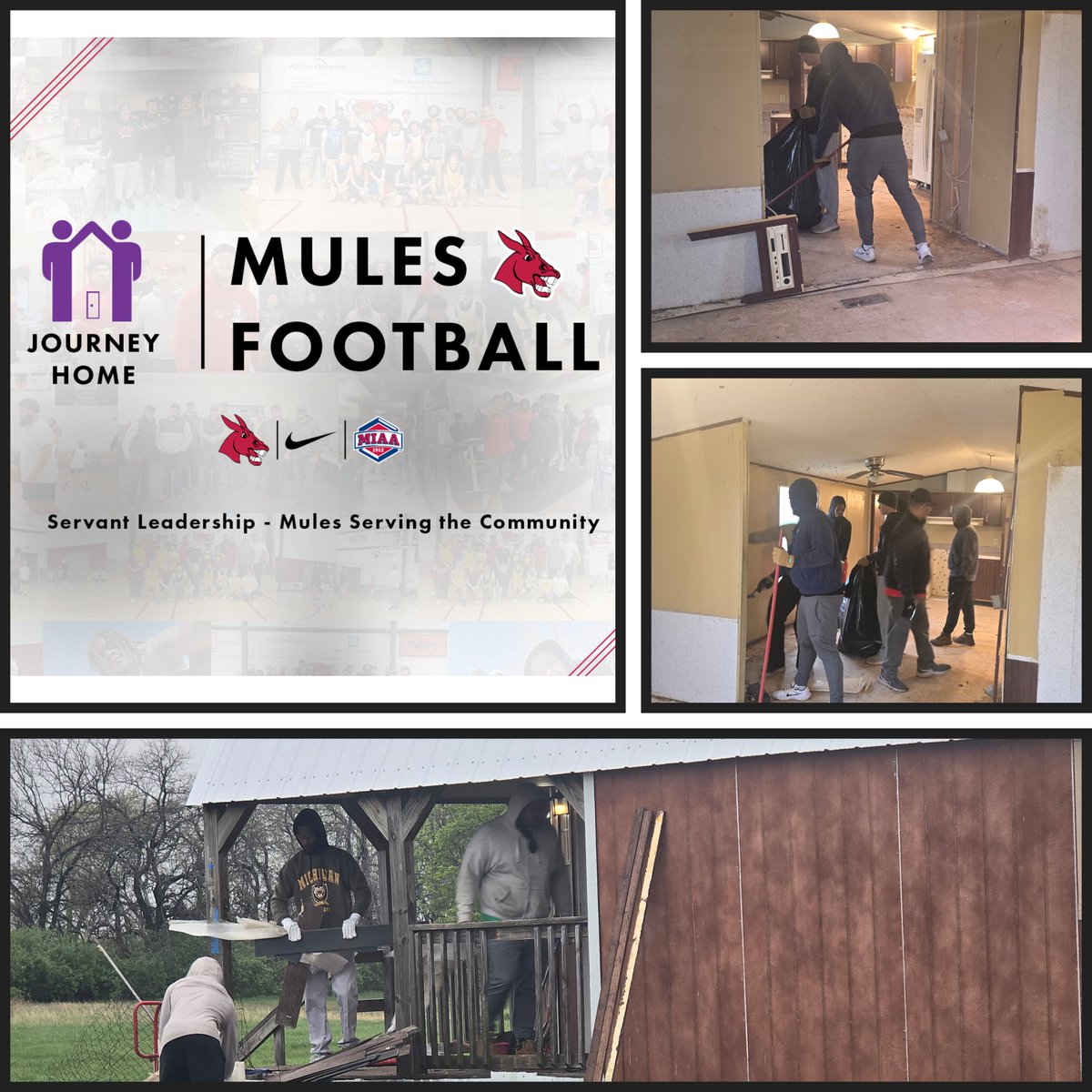 Today we're helping out the less fortunate as we remodel homes w/Journey Home! S/o to <a href="/FarmsUcm/">UCM Farms</a> for gloves! Group 1 is up and rollin' #EPIC