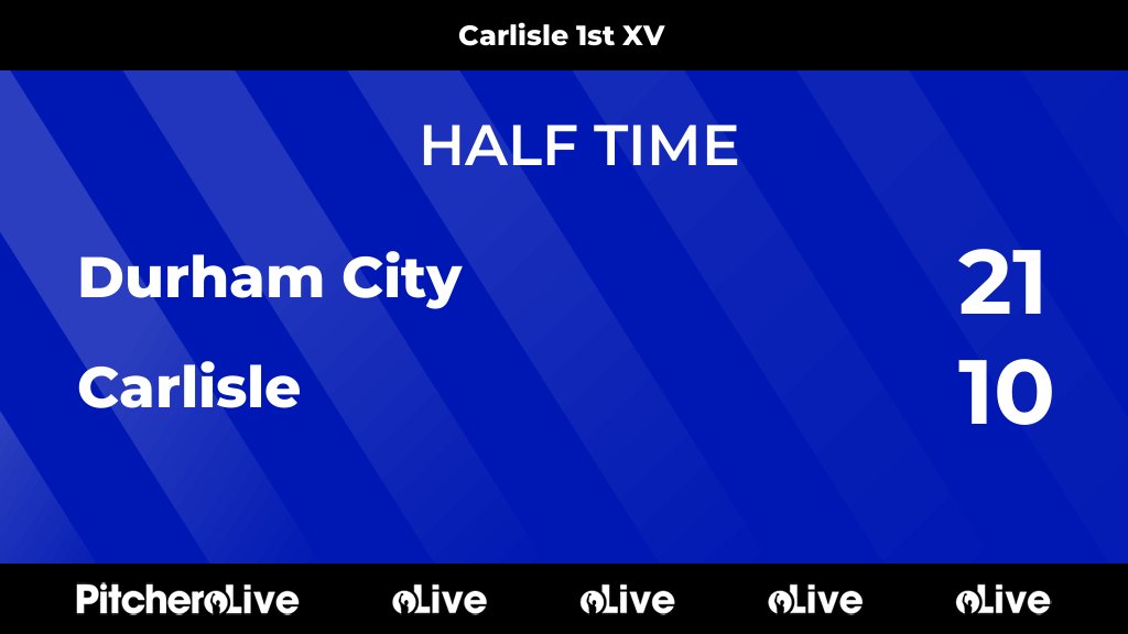 HALF TIME: Durham City 21 - 10 Carlisle
#DURCAR #Pitchero
carlislerugby.club/teams/72797/ma…