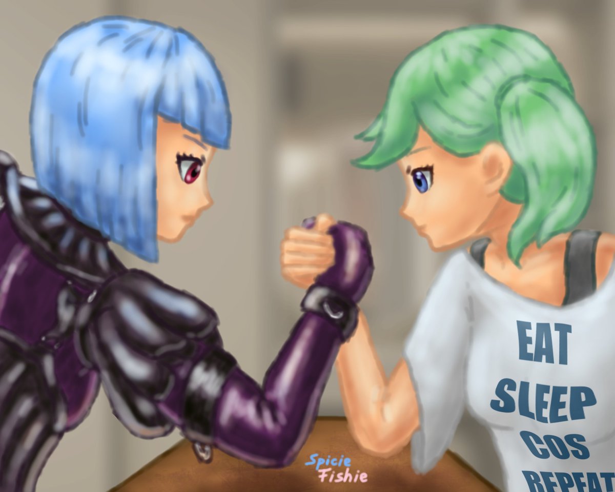 Rare non-OC-related drawing
Freaky vs casual kigus arm wrestling

#kigurumi #着ぐるみ #animegao