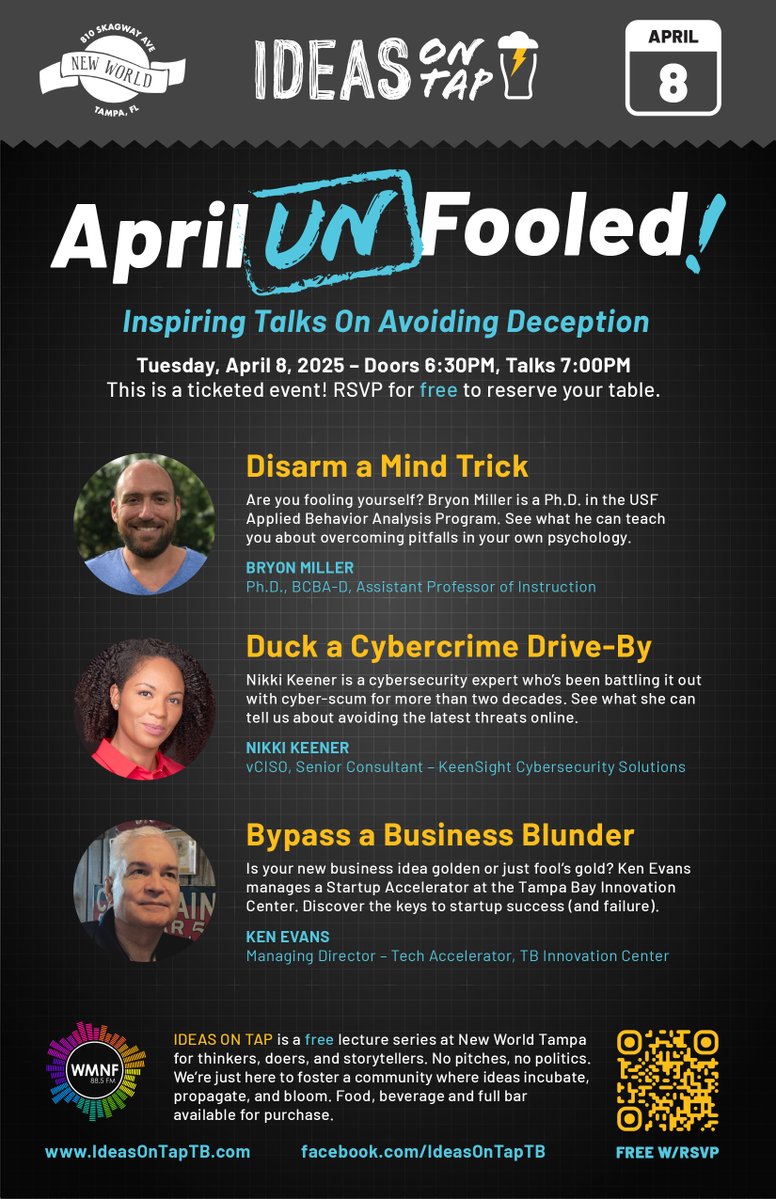 Ken Evans (@startupmonkey) on Twitter photo Join us next Tuesday (4/8) at the <a href="/newworldbrewery/">New World Brewery</a> for another installment of # Ideas on Tap.
Seating is limited, please RSVP at - ideasontaptb.com Join us next Tuesday (4/8) at the <a href="/newworldbrewery/">New World Brewery</a> for another installment of # Ideas on Tap.
Seating is limited, please RSVP at - ideasontaptb.com