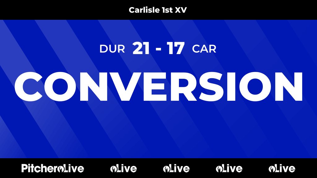 42': Conversion for Carlisle 🙌
#DURCAR #Pitchero
carlislerugby.club/teams/72797/ma…