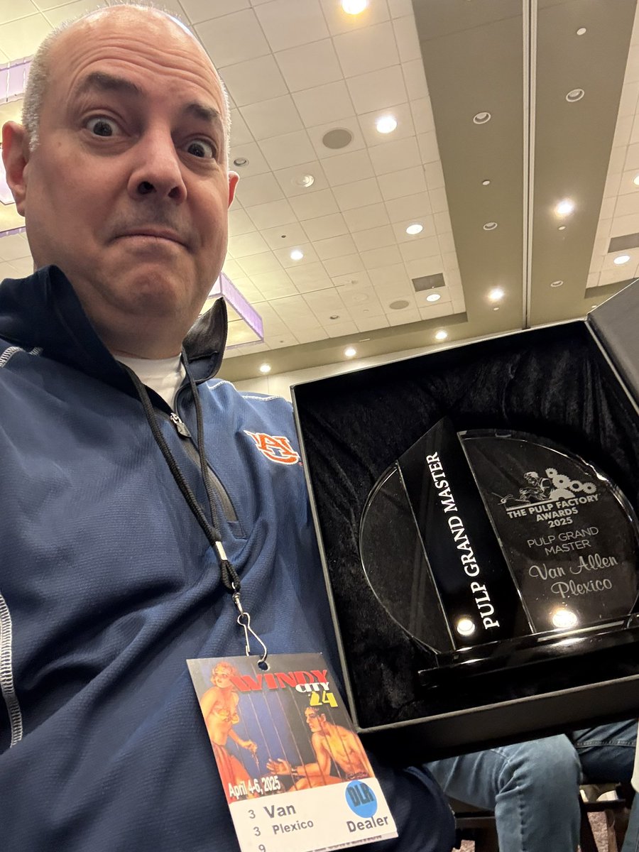 Holy cow. I am on the floor.
I've been named the third Pulp Grand Master ever, by the Pulp Factory Awards.