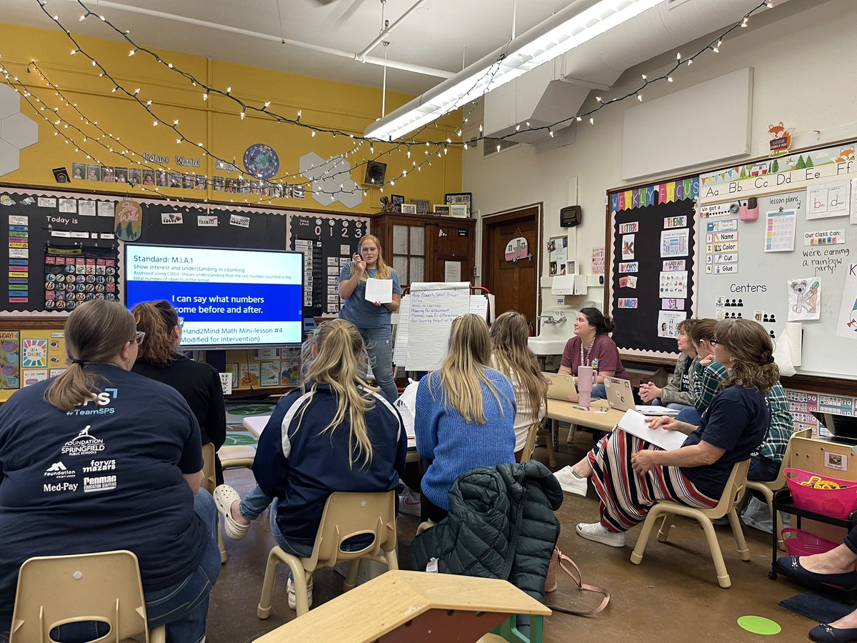 Kayla HG (@_kayla_hg) on Twitter photo This week early childhood educators engaged in learning led by model classroom teacher, Bethany Gordon at Campbell. Teachers left with a deeper understanding of implementing high quality math small groups.
<a href="/officialSPS/">Springfield Public Schools</a> This week early childhood educators engaged in learning led by model classroom teacher, Bethany Gordon at Campbell. Teachers left with a deeper understanding of implementing high quality math small groups.
<a href="/officialSPS/">Springfield Public Schools</a>