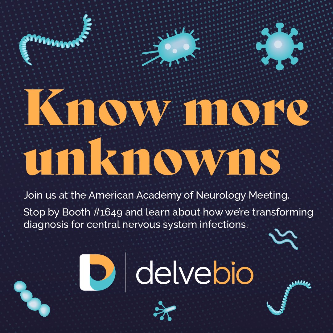 Our team is excited to be headed to San Diego for the American Academy of Neurology Annual meeting. Whether you're joining in person or online, don't miss the data we're presenting on Monday and stop by our booth to learn more about how metagenomics is improving diagnosis for