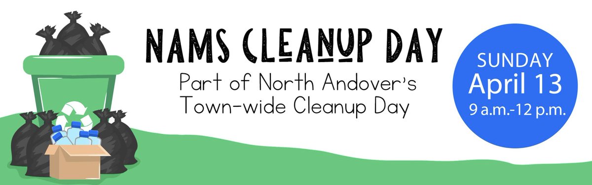 NAMS (@namiddle) on Twitter photo Let's Clean Up the NAMS Grounds
We are looking for families to join us as we tidy up the school grounds on Sunday, April 13th from 9:00-11:00 a.m.
Sign up signupgenius.com/go/60B044DA4A9…
Questions? Contact Chrissy Harakal at cpharakal@gmail.com Let's Clean Up the NAMS Grounds
We are looking for families to join us as we tidy up the school grounds on Sunday, April 13th from 9:00-11:00 a.m.
Sign up signupgenius.com/go/60B044DA4A9…
Questions? Contact Chrissy Harakal at cpharakal@gmail.com