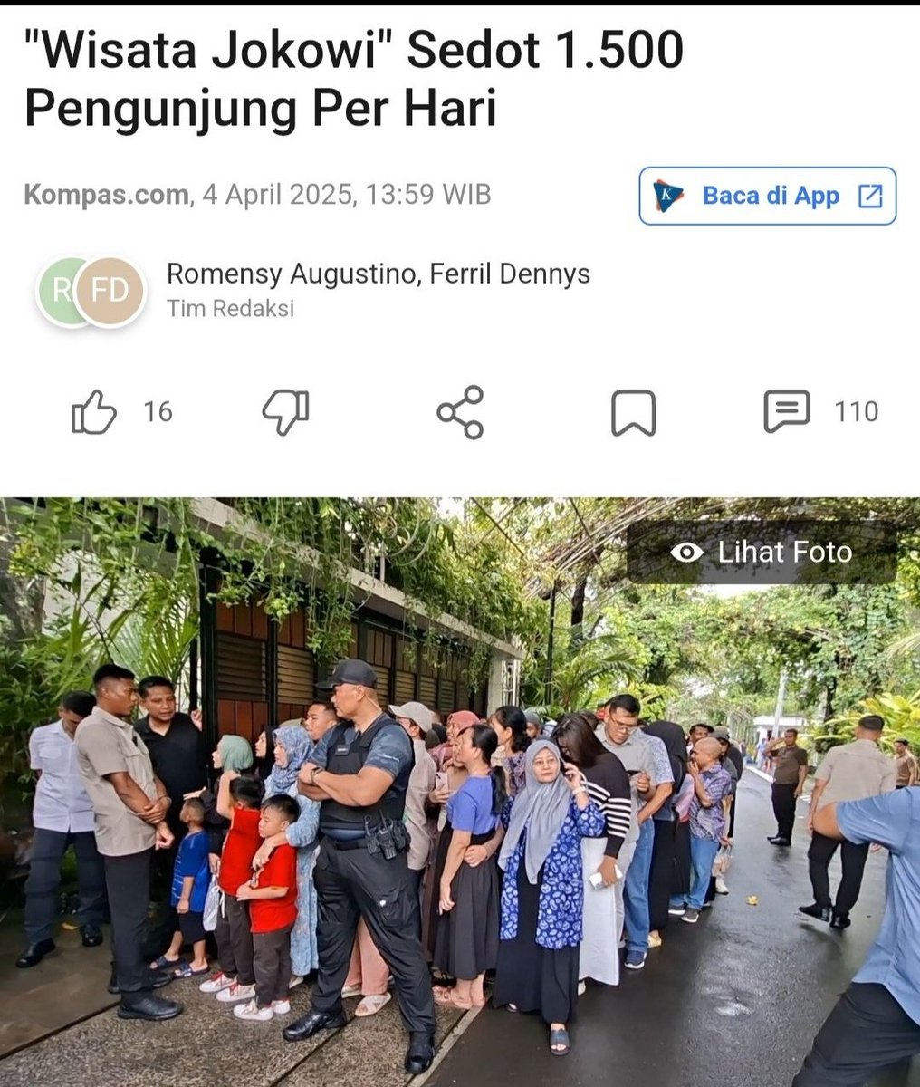 Wisata kok ke rumah orang... 

Ke rumah Jokowi itu berburu beras.. bukan wisata
Tolol