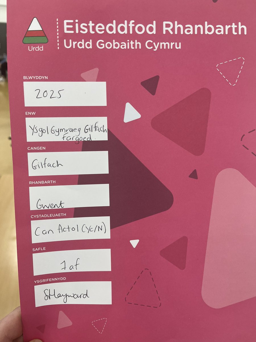 Mr Hallett (@mrjamiehallett) on Twitter photo YMLAEN I’R GENEDLAETHOL!
❤️🤍💚❤️🤍💚❤️🤍💚
Llongyfarchiadau i Gân Actol Ysgol Gymraeg Gilfach Fargod!
Ysgol fach, calon fawr!
<a href="/yggf123/">Ysgol Gymraeg Gilfach Fargod 🏴</a>
💚🤍❤️💚🤍❤️💚 YMLAEN I’R GENEDLAETHOL!
❤️🤍💚❤️🤍💚❤️🤍💚
Llongyfarchiadau i Gân Actol Ysgol Gymraeg Gilfach Fargod!
Ysgol fach, calon fawr!
<a href="/yggf123/">Ysgol Gymraeg Gilfach Fargod 🏴</a>
💚🤍❤️💚🤍❤️💚