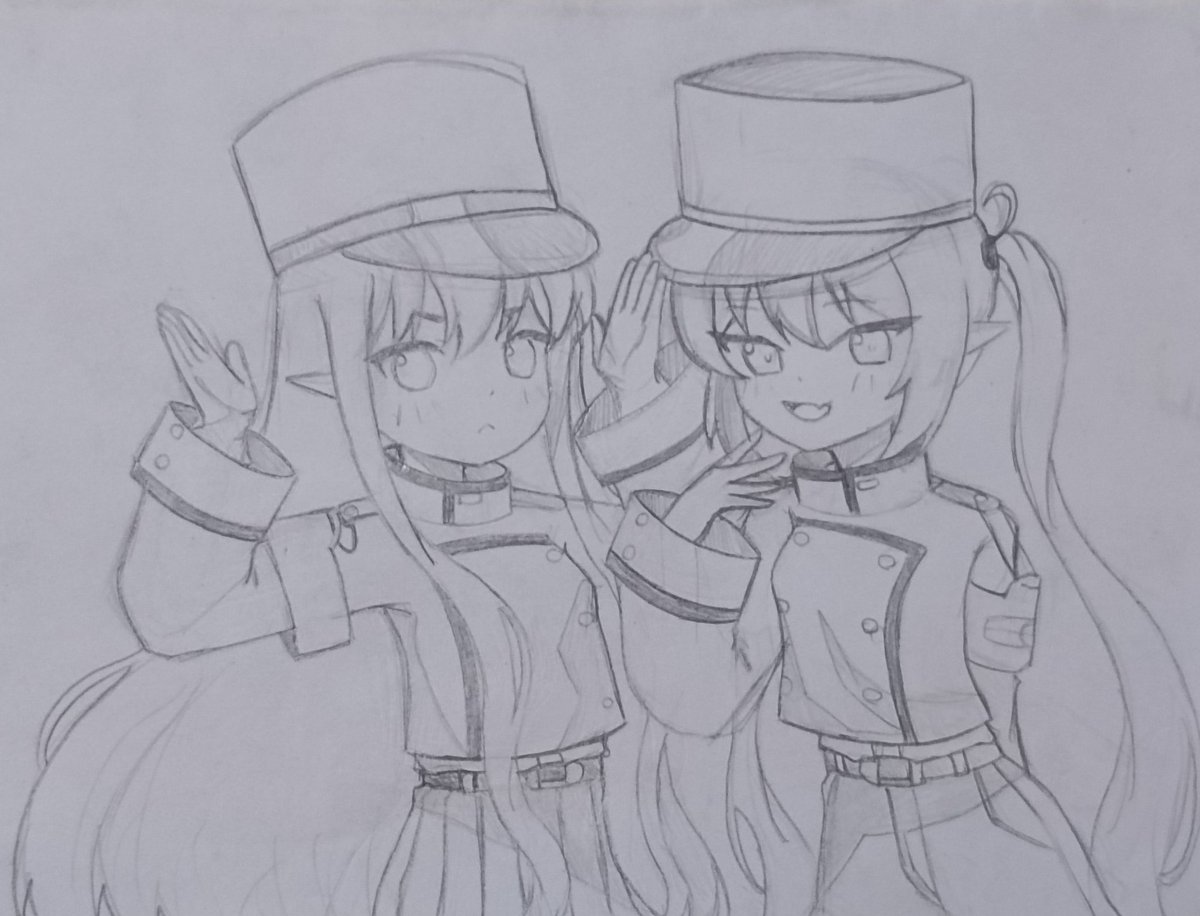 FAQyu_'s tweet image. ヒカリ＆ノゾミ
#BlueArchive #ブルアカ