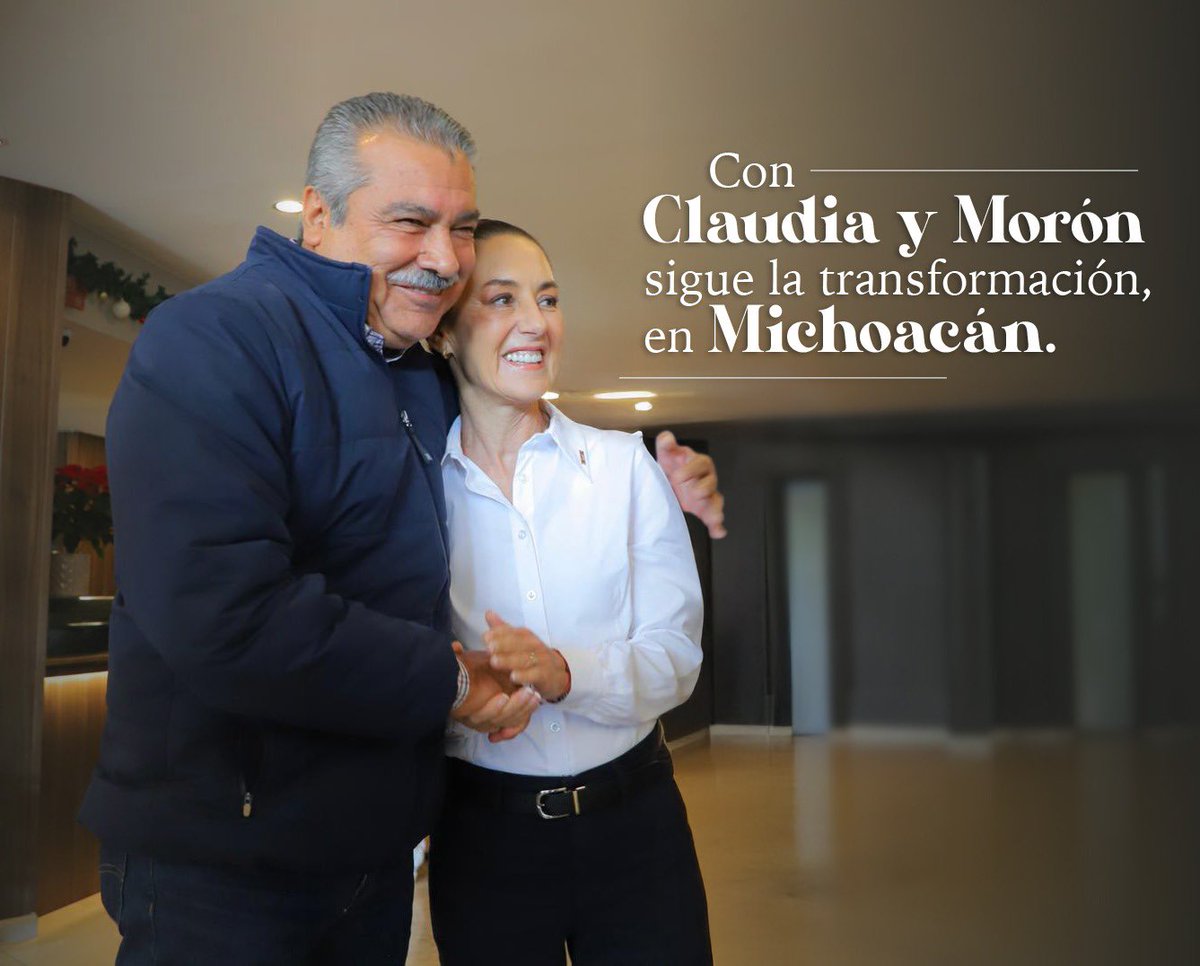 ¡Bienvenida, querida presidenta! El pueblo de Michoacán la recibe siempre con los brazos abiertos. #JuntosPorLaTransformación