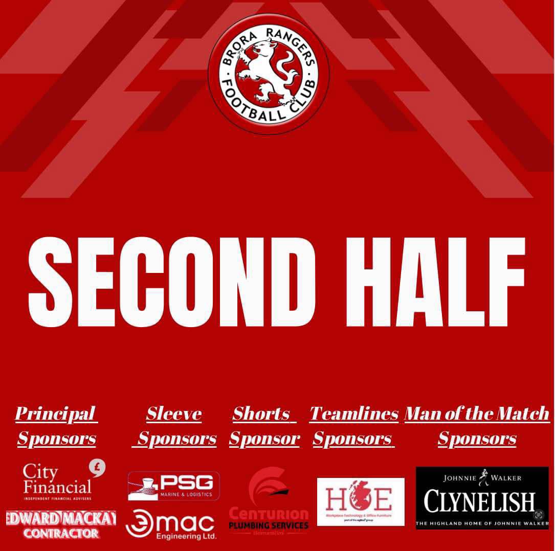 45’ 🔴 0-0 ⚫️ 

We restart the match in Brora with a double change 

➡️ Ewan &amp; Wallace 
⬅️ Wright &amp; Bunce