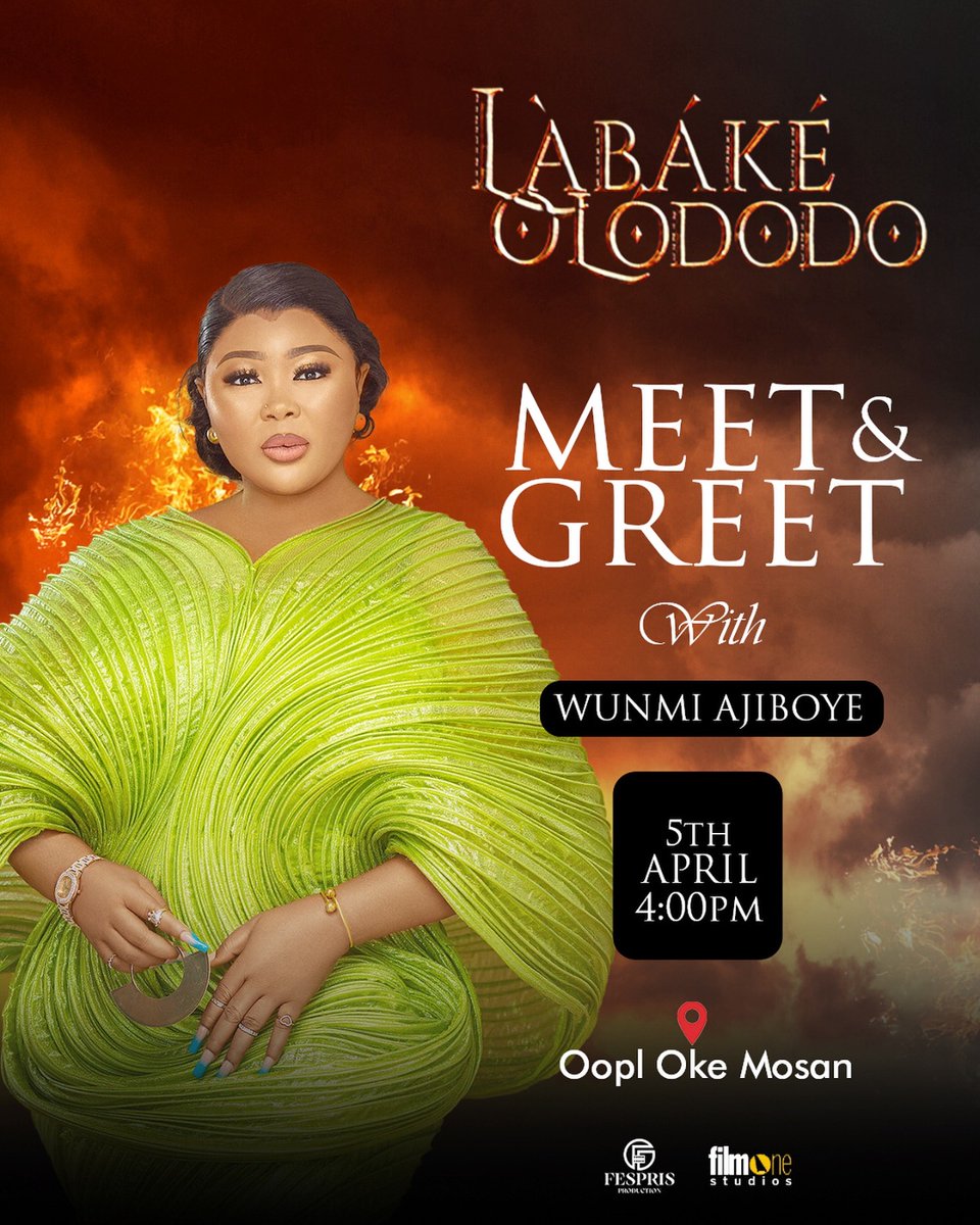 OOPL - Cinemas (@ooplcinemas) on Twitter photo Meet <a href="/omowunmiajiboye/">ajiboye omowunmi</a> at OOPLCinemas by 4:00 pm! An exclusive meet-and-greet you won't want to miss!
#WinmiAjiboye #MeetAndGreet #LabakeOlododo #nollywood #Blockbuster Meet <a href="/omowunmiajiboye/">ajiboye omowunmi</a> at OOPLCinemas by 4:00 pm! An exclusive meet-and-greet you won't want to miss!
#WinmiAjiboye #MeetAndGreet #LabakeOlododo #nollywood #Blockbuster