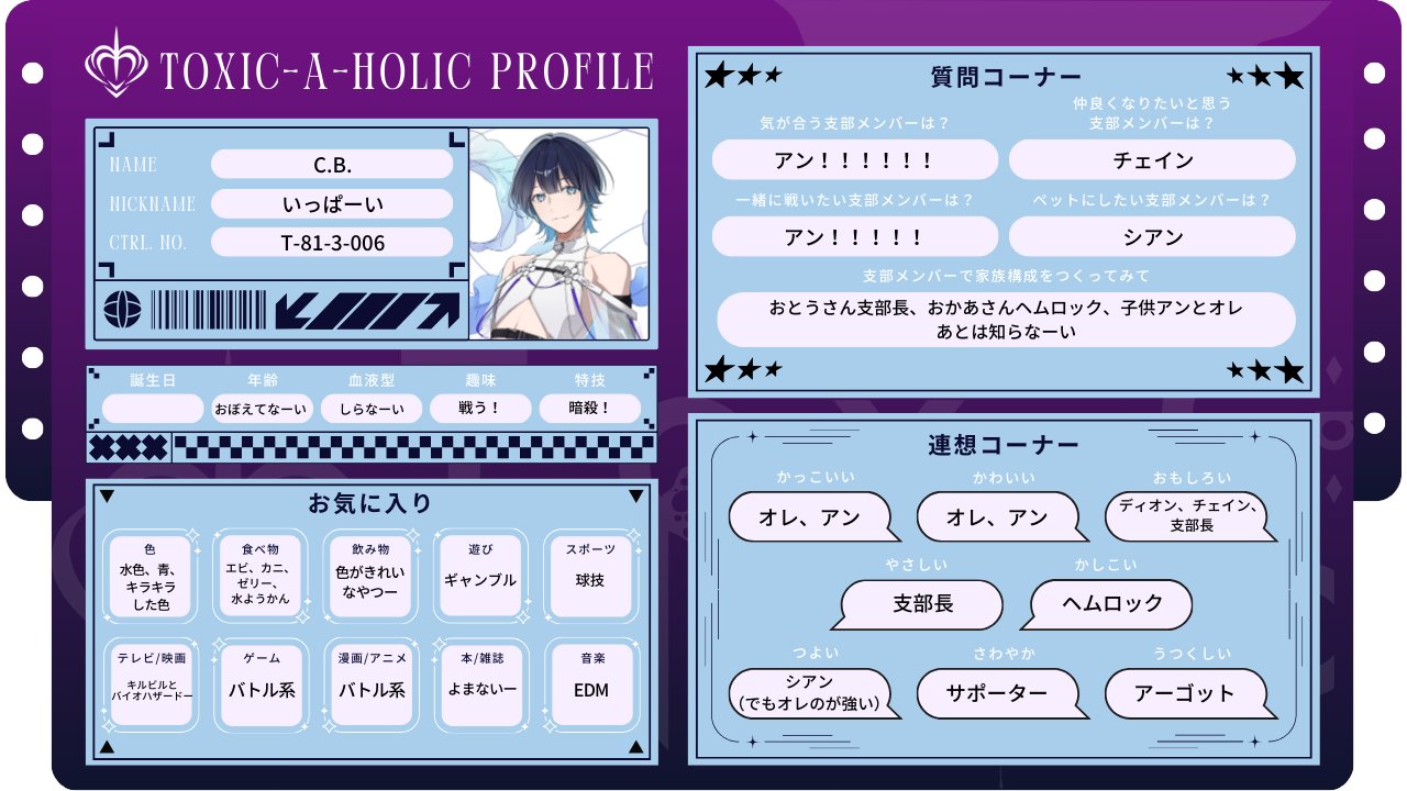 オールマンゲキ プロフィール帳 プロフィール blank-sheet-set-25-04-