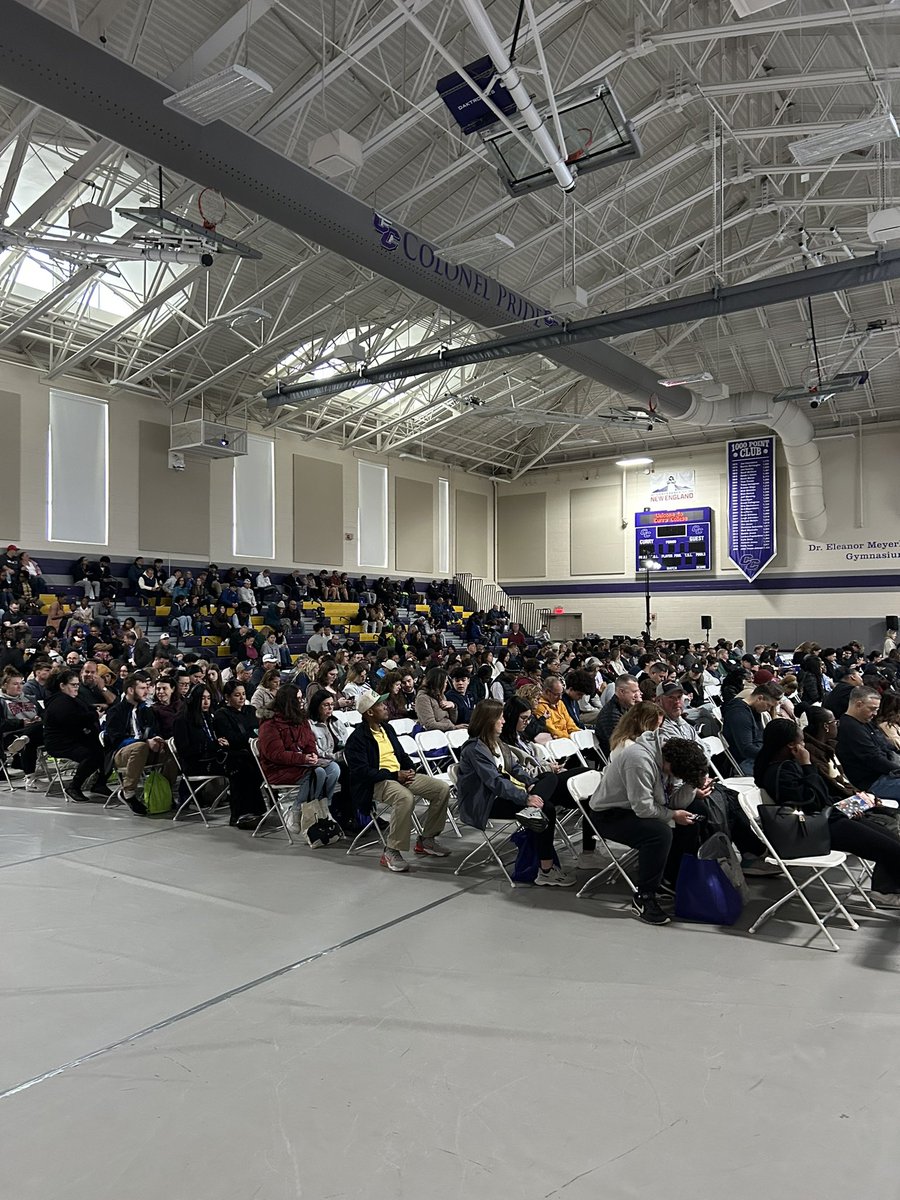 What a great day to become a Colonel.  Accepted students day, 2025..  Packed  gymnasium.  I see a lot of future Colonel student athletes out there..  let’s go!!!  #bleedpurple