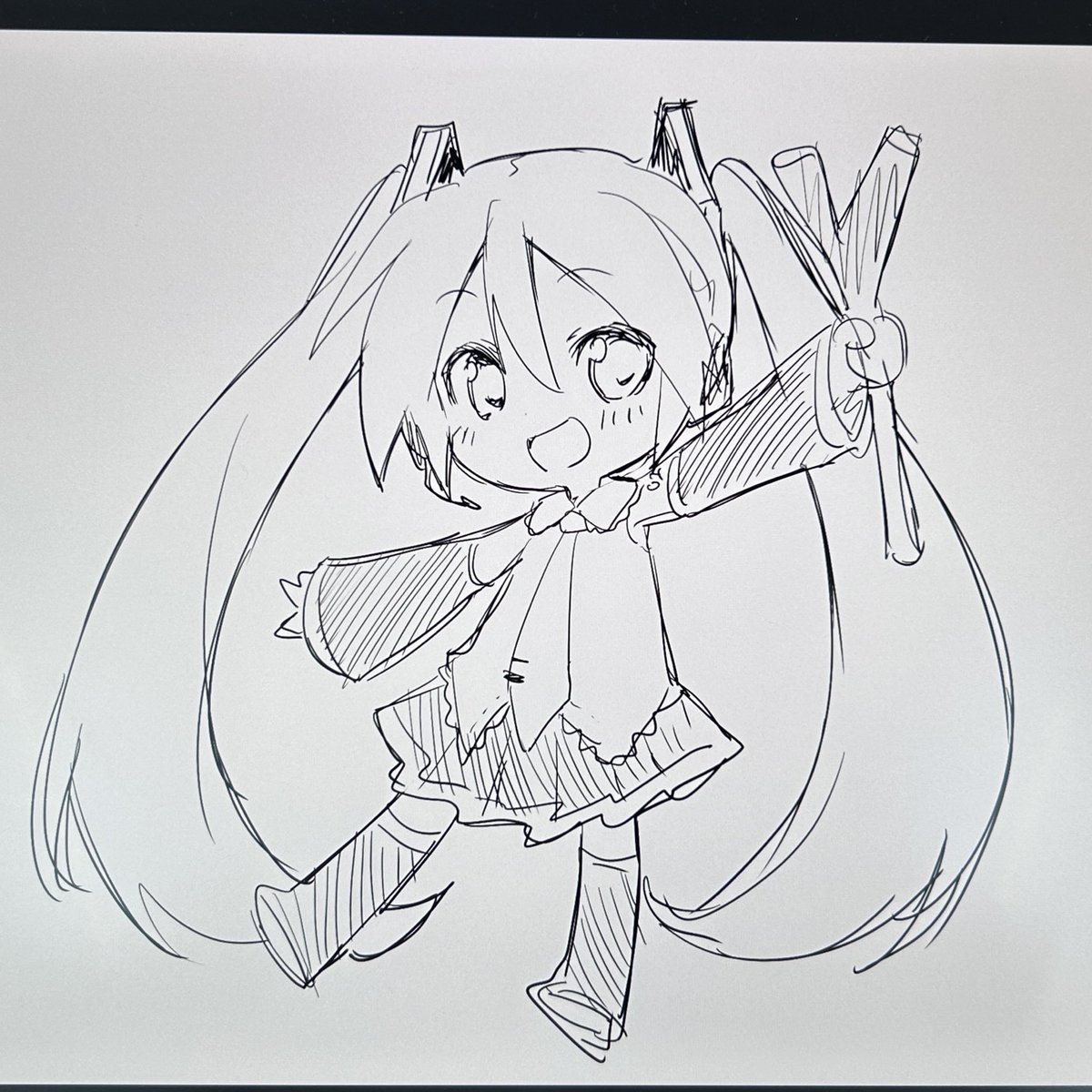 博多のヨドバシに来たのでミクさん落書きした 