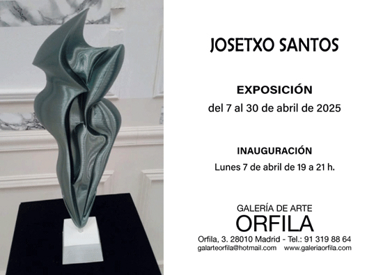 GaleriaOrfila's tweet photo. #Inauguración #exposición de Josetxo Santos en @GaleriaOrfila Lunes 7 de abril https://t.co/tFM25gaM8u
#josetxosantos #exposcionesenmadrid #escultura #sculpture #abstracciónorgánica #abstractsculture #organicsculpture #alabastro #alabaster #impresión3d #3DPrinting https://t.co/2XKdtuDUHo