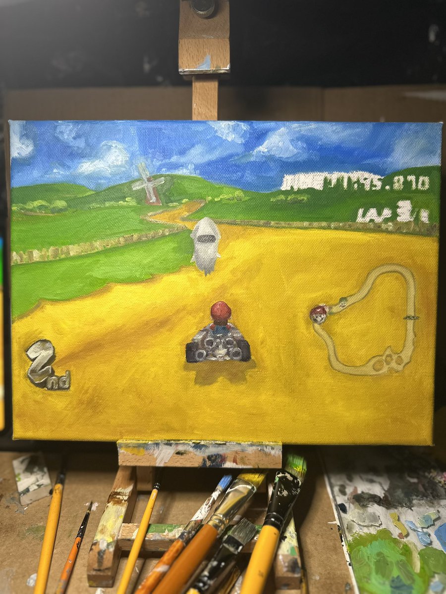 I painted Mario Kart Wii

#Mariokart #oilpainting