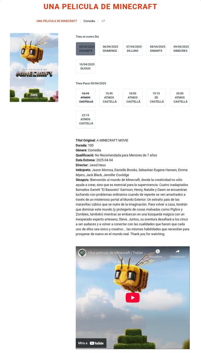 Doblatge en català (@doblatgecatala) on Twitter photo A Andorra, l'idioma oficial és el català. Llàstima que a <a href="/Cinemes_Illa/">Cinemes illa</a> han preferit programar només 2 sessions en llengua catalana i 6 en castellà d' 'Una pel·lícula de Minecraft'. Repeteixo, a Andorra l'idioma oficial és el català. A Andorra, l'idioma oficial és el català. Llàstima que a <a href="/Cinemes_Illa/">Cinemes illa</a> han preferit programar només 2 sessions en llengua catalana i 6 en castellà d' 'Una pel·lícula de Minecraft'. Repeteixo, a Andorra l'idioma oficial és el català.