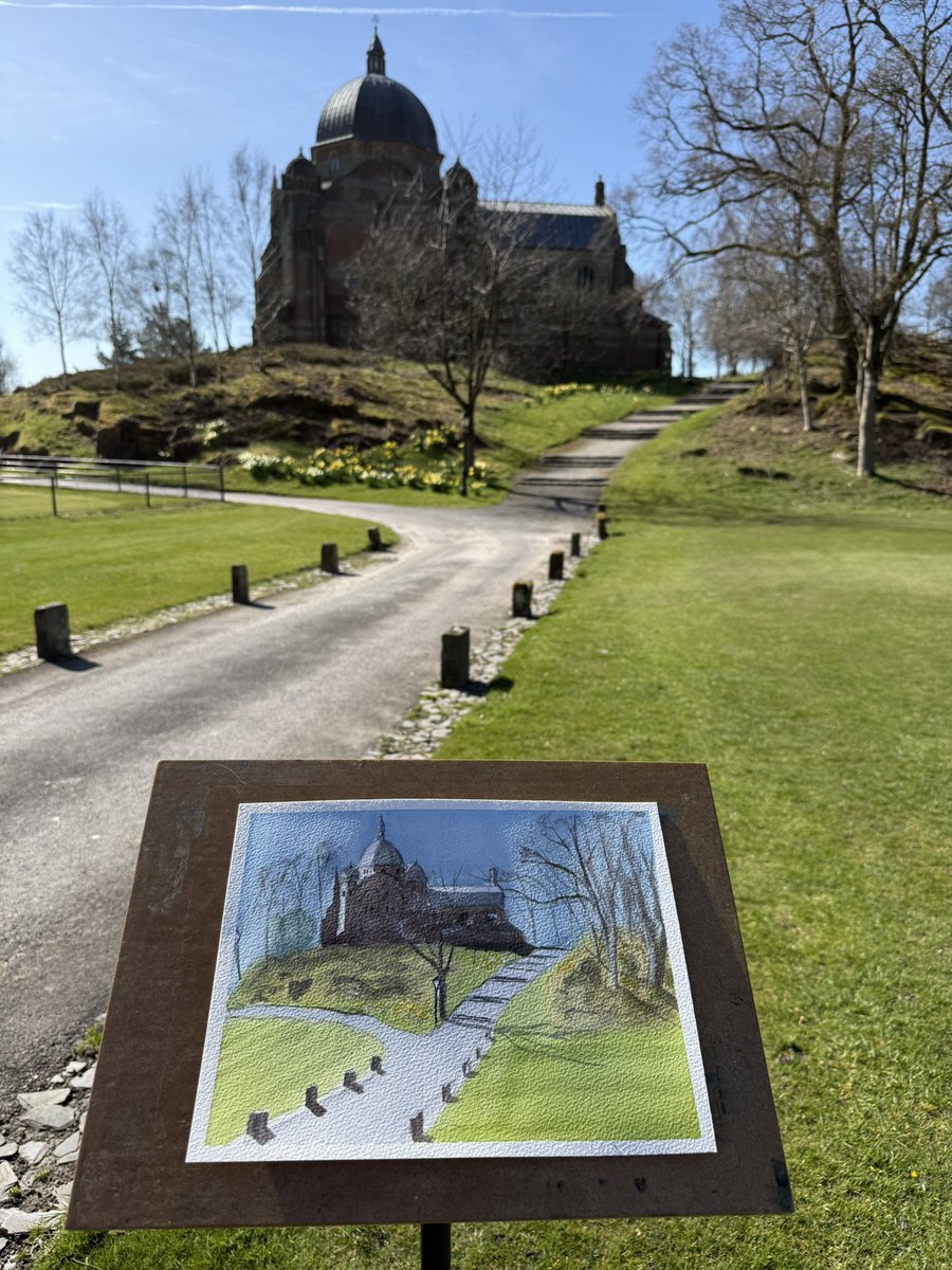 Saturday morning watercolour of Giggleswick School chapel