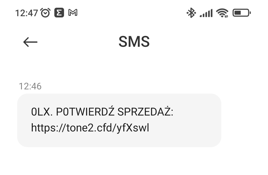 greg_appga's tweet image. Uwaga na próby phishingu na potwierdzenie transakcji na @OLX_Polska @niebezpiecznik Numer nadawcy ukryty