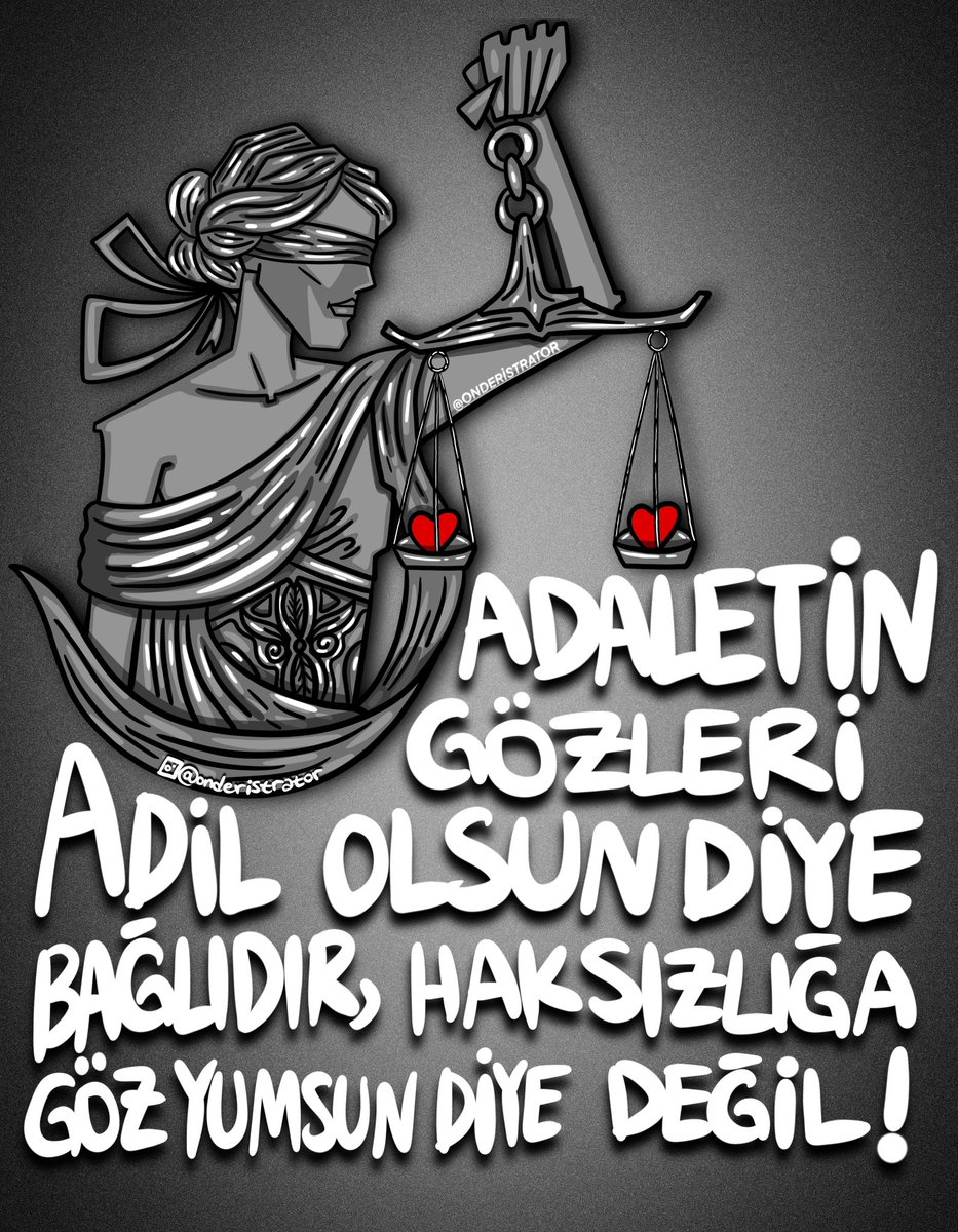 Adaletin gözleri adil olsun diye bağlıdır, haksızlığa göz yumsun diye değil! #uğurmumcu ⚖️

#avukatlargünükutluolsun #AvukatlarGünü #YaHepBeraberYaHiçBirimiz