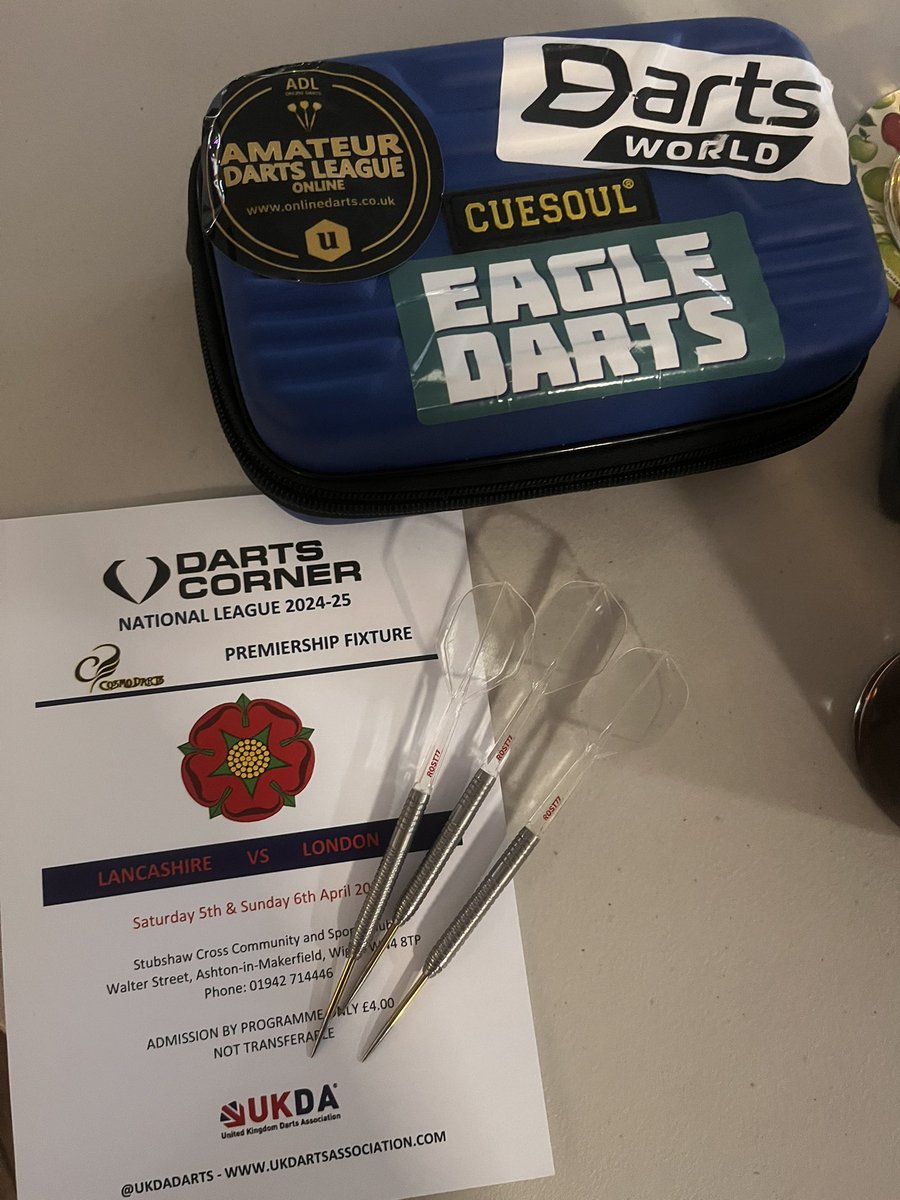 Let’s do this! Lancashire County Darts Organisation

Thanks to <a href="/CUESOUL2014/">CUESOUL</a>, <a href="/EagleDarts1/">Eagle Darts</a>, <a href="/Darts_World/">Darts World Magazine</a> and <a href="/VIS_Sportwear/">VIS SportWear</a> for all the support.

Special mention to @TheadlDarts who run the best online darts league!
