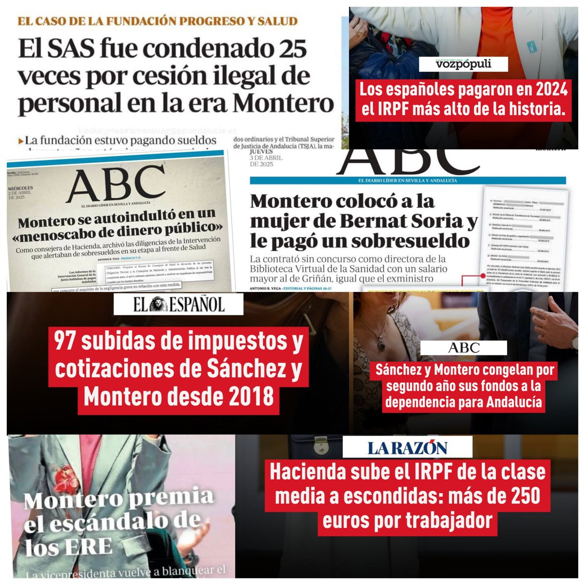 Da igual las pancartas que coja, los sevillanos tenemos memoria.

La Andalucía de Mª Jesús Montero.

👇👇👇👇