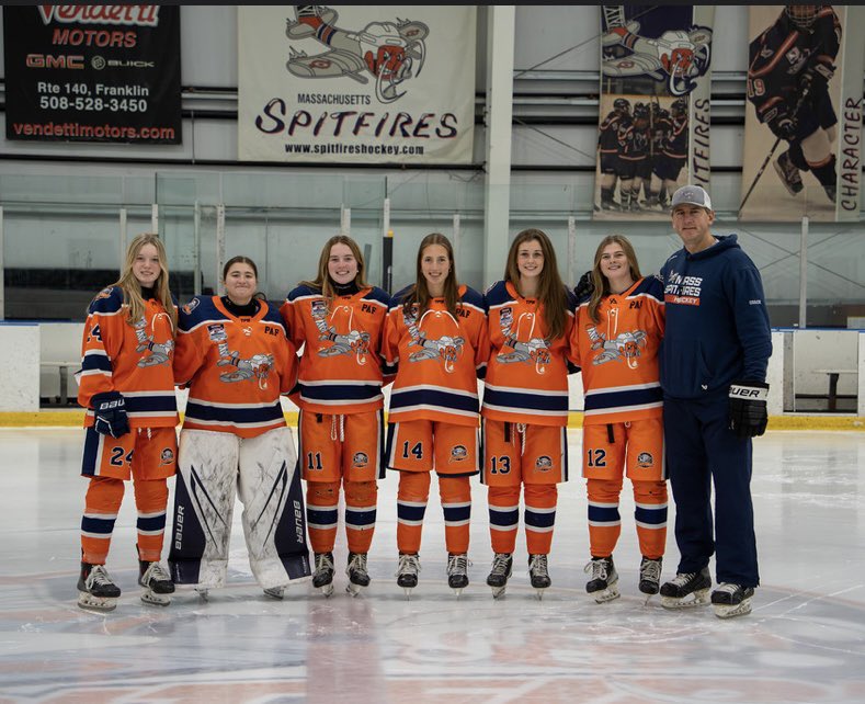 U19 MASpitfires T1 (@u16maspitfires) on Twitter photo 🇺🇸U19 Spitfires lose
Game #4 Nationals
7-0 B Kearney Selects.
MA Spitfires finish season 18-6-2
🫡 Thank You Violet, Alaina, Jackie, Kate, Susie, Bella 💙❤️
Thank you <a href="/usahockey/">USA Hockey</a> and <a href="/ECWizards/">East Coast Wizards</a> for a fantastic event 👏
#SpitfiresForLife
#usahnationals
<a href="/Mass_Hockey/">Massachusetts Hockey</a> 🇺🇸U19 Spitfires lose
Game #4 Nationals
7-0 B Kearney Selects.
MA Spitfires finish season 18-6-2
🫡 Thank You Violet, Alaina, Jackie, Kate, Susie, Bella 💙❤️
Thank you <a href="/usahockey/">USA Hockey</a> and <a href="/ECWizards/">East Coast Wizards</a> for a fantastic event 👏
#SpitfiresForLife
#usahnationals
<a href="/Mass_Hockey/">Massachusetts Hockey</a>