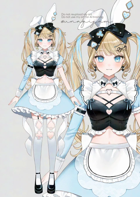 望月うとと様のお姿をお仕立ていたしました!かわいいアリスバニーガールメイドさんですよろしくお願いいたします! 