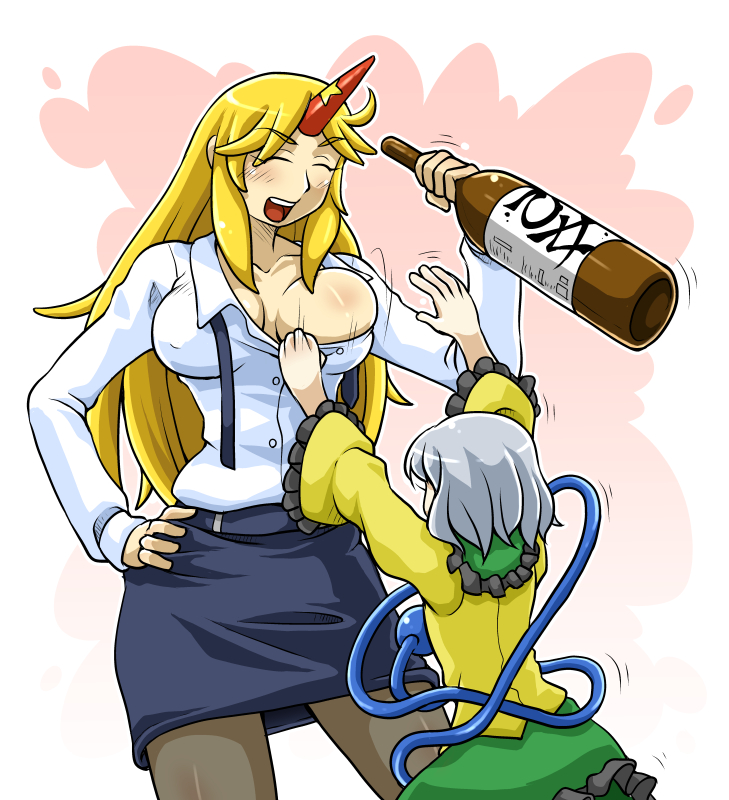 過去に描いた東方の勇儀さん詰め合わせです。逞しそうなOLのイメージで、こいしによくちょっかい出される的な設定も入れてました。 